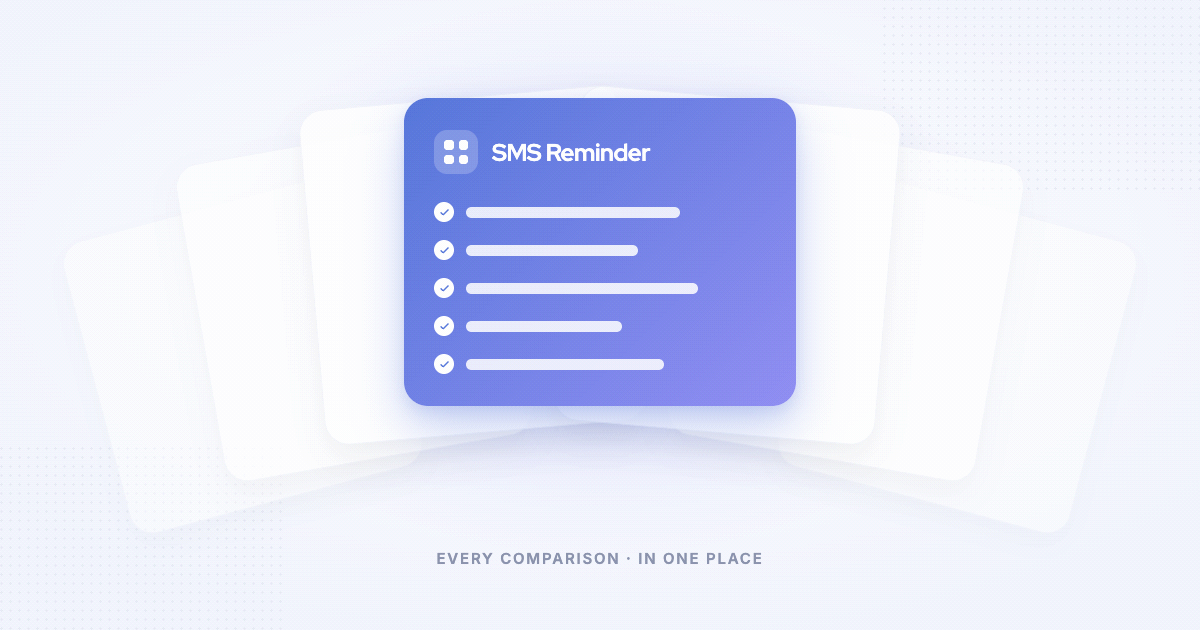 SMS Reminder Alternatives Hub: Every Comparison, in One Place (2026)