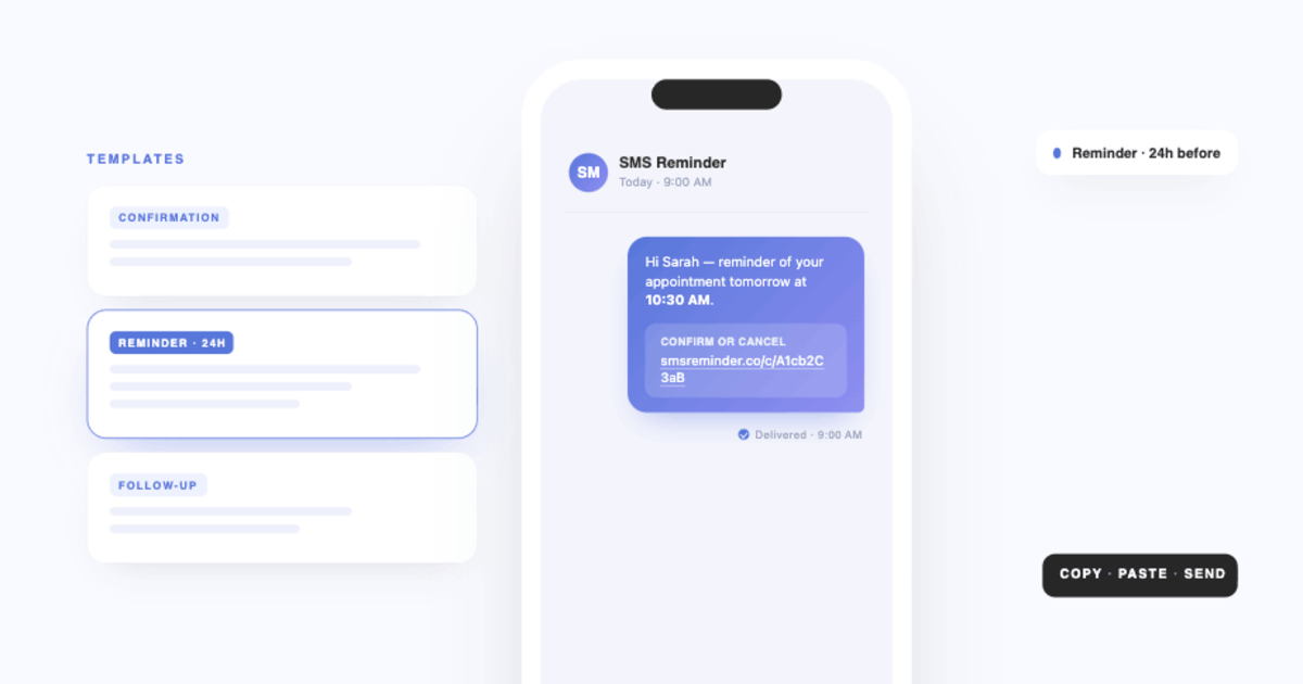Best SMS reminder templates for appointments (with examples)